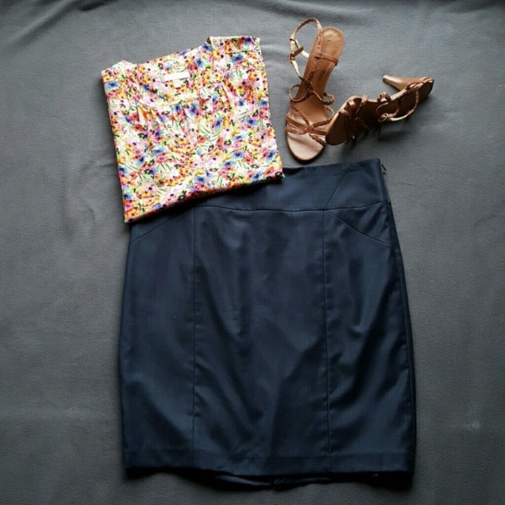 Limited Navy Pencil Skirt